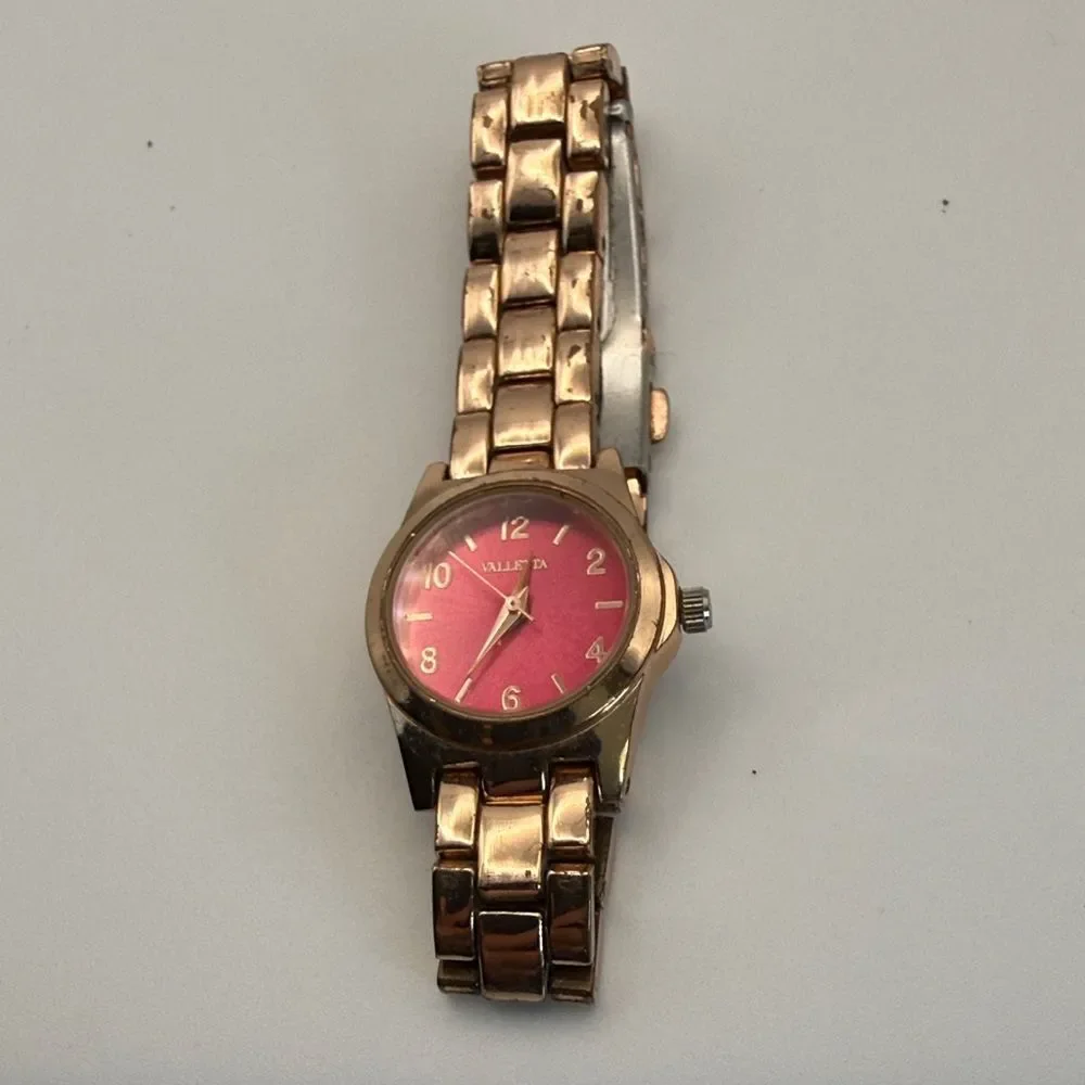 Valetta Women's Rose Gold and Red Timepiece